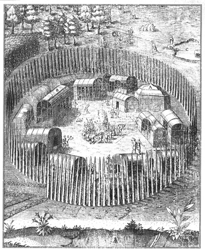 Algonquian Village Eastcoast 16th century